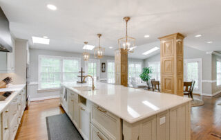 Luxury kitchen with white stone countertops, Choosing Interior House Painters in Danvers, MA