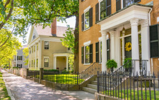 Historic houses along the street, reasons spring is perfect for painting your house